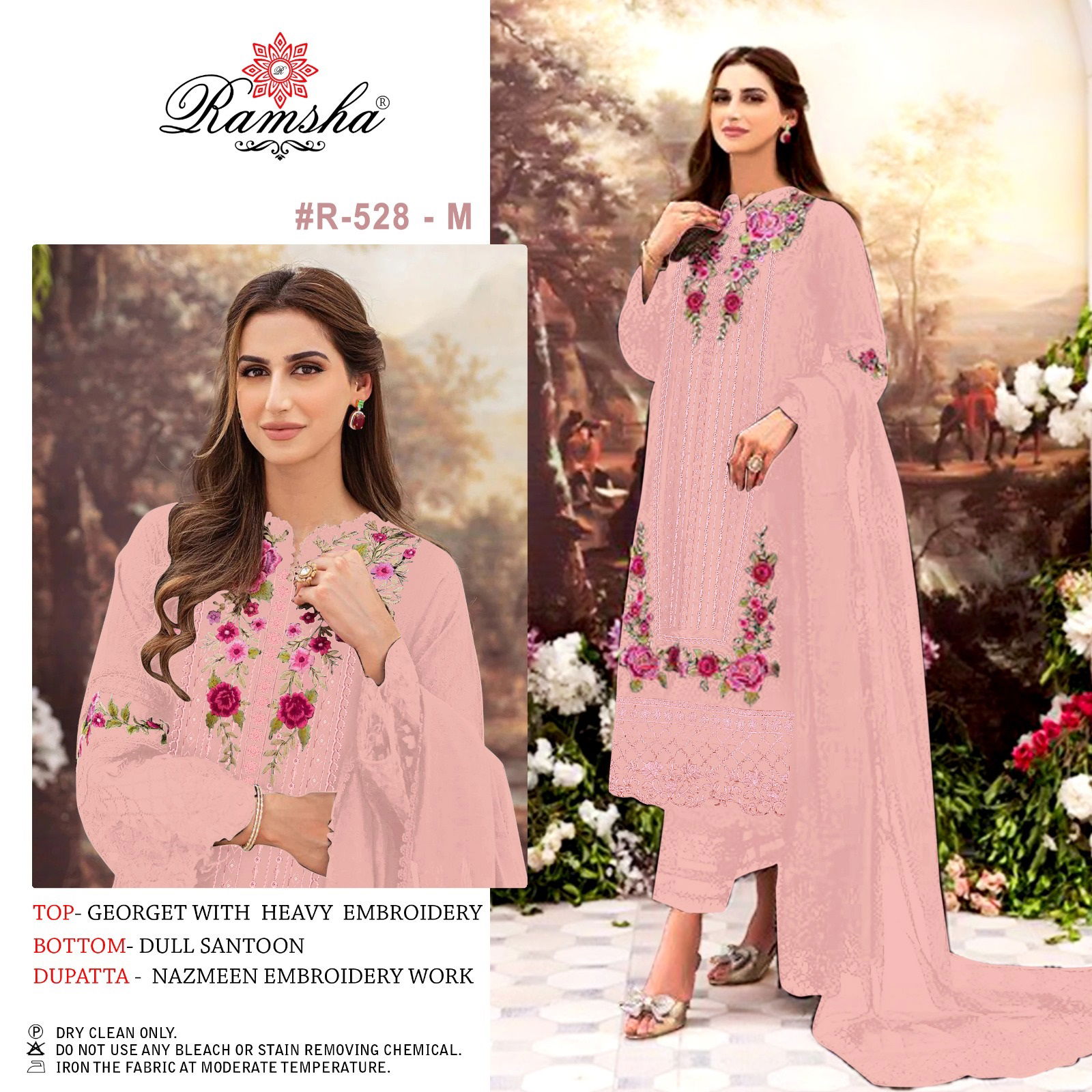 R 528 Light Nx By Ramsha Pakistani Suits Catalog